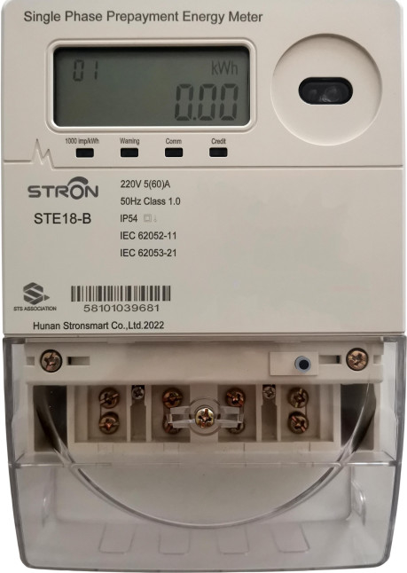 Tipo della tastiera del tester 230V di energia di fase di TOU Tariffs Prepaid Smart Single