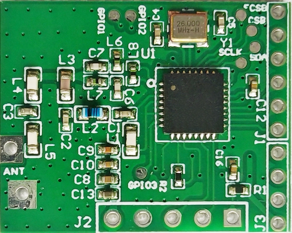 Modulo Wireless UART BGRF2 Ultra-Compatto: Velocità 100kbps, Sensibilità -121dBm e Modalità Sleep 1μA