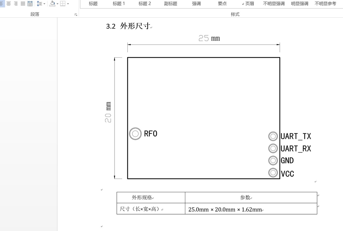 Modulo Wireless UART BGRF2 Ultra-Compatto: Velocità 100kbps, Sensibilità -121dBm e Modalità Sleep 1μA