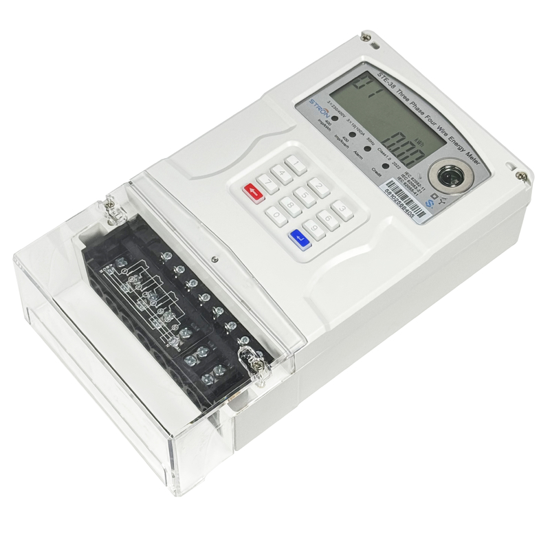 Classe di reattività 2.0 Contatore elettrico prepagato intelligente con corrente di base di 10 A e costante di energia attiva di 400 imp/kWh