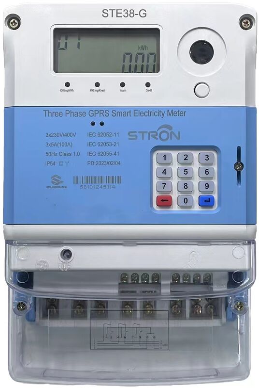 STS Smart GPRS Contatore Elettrico Prepagato Trifase CIU Sicurezza Carica Token Display LCD Installazione Facile Classe di Precisione 1