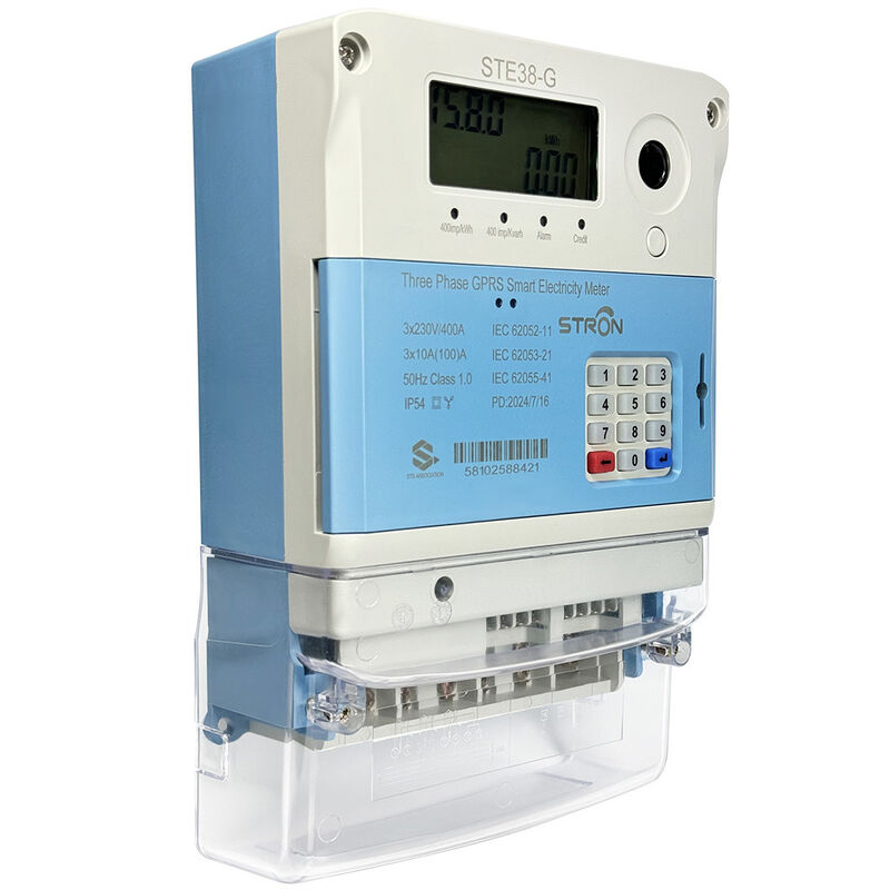 STS Smart GPRS Contatore Elettrico Prepagato Trifase CIU Sicurezza Carica Token Display LCD Installazione Facile Classe di Precisione 1