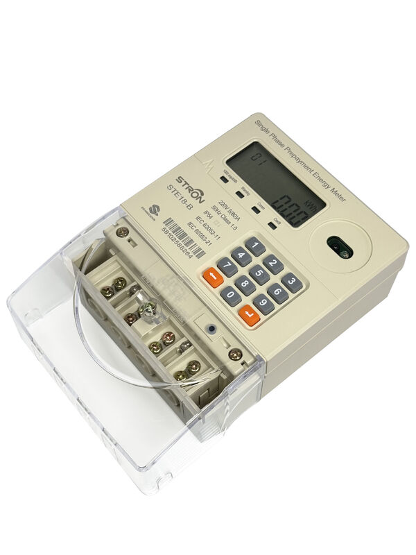 Vendibile a caldo STS Single Phase M-PESA Keypad Smart Prepaid Electricity Meter con display LCD classe 1.0 Sistema di vendita di precisione