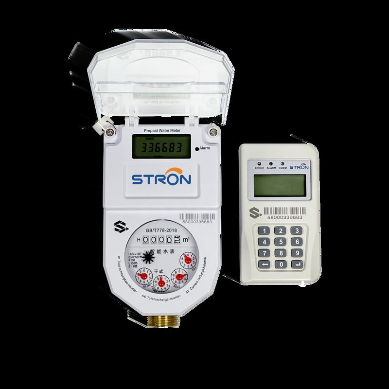 Stron Smart STS Prepaid Water Meter per l'Africa - conforme agli standard STS, corpo in ottone, allarme a basso flusso