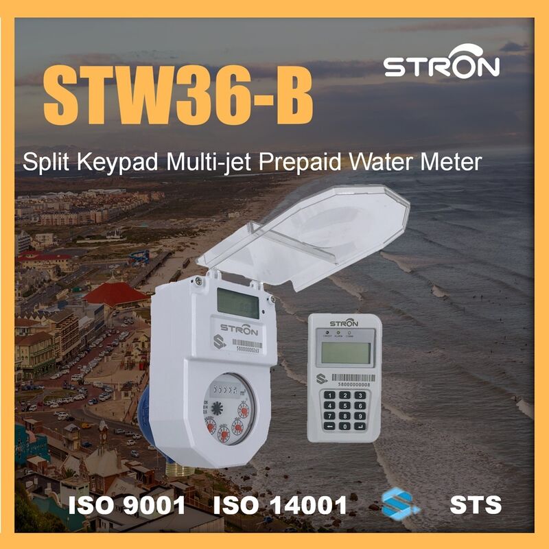 STS Integrated Keypad Smart Water Meter con protezione IP68 e dimensioni DN15 per una misurazione accurata del flusso d'acqua