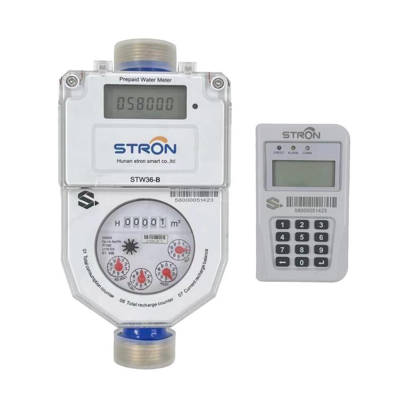 STS Standard Split Water Meter - Accuratezza di classe 2.0 & Comunicazione wireless 350m LoRa Wireless Split Prepaid Water Meter - Funzioni di allarme di sovraccarico di emergenza e bassa batteria