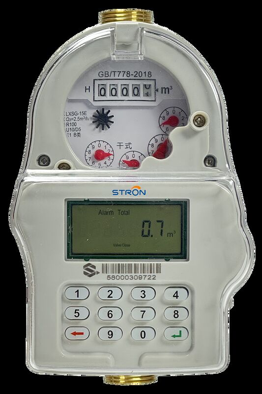 STRW240‑A Contatore dell'acqua prepagato con tastiera STS DN15‑DN25 in ottone IP68 telelettura LoRa‑RF antimanomissione per uso domestico e commerciale