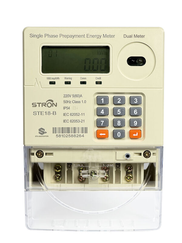 STS Prepaid Smart Electricity Meter Single Phase Dual Source con comunicazione RF per la rete e il generatore