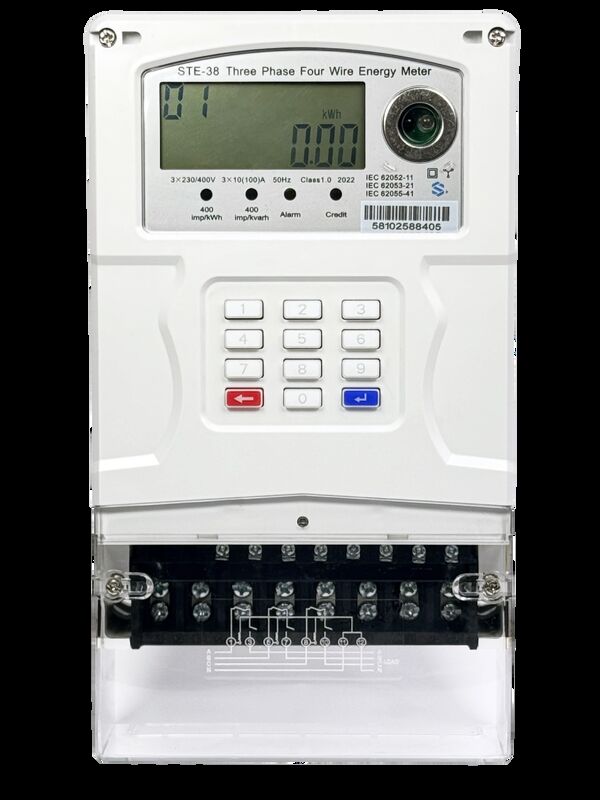 STS Smart Prepaid Electricity Meter con tensione della batteria di 3,3 V e corrente di riposo di 0,5 mA che garantisce il funzionamento a lungo termine e la raccolta dei dati