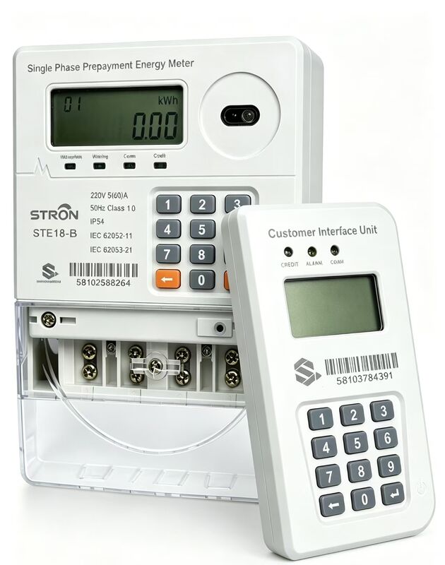 Contatore di elettricità prepagato intelligente che consente la gestione dell'energia con interruzione automatica del relè e supporto per il software di ricarica di token a 20 cifre