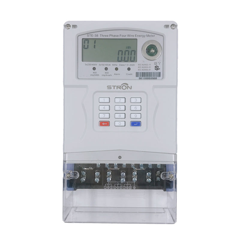 Tipo spaccato standard telecomandato contatore elettrico trifase astuto residenziale della tastiera dello STS