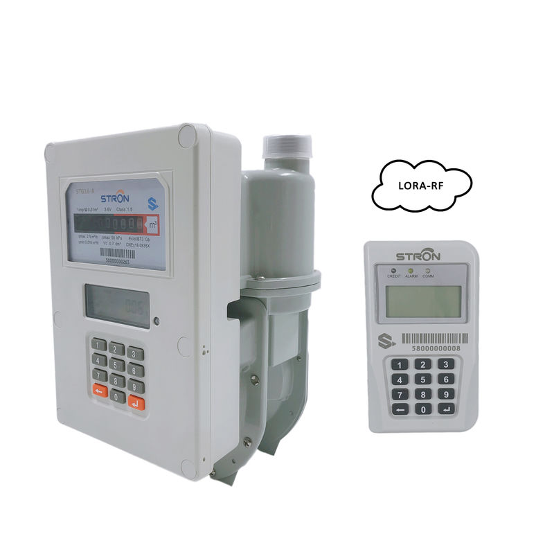 1.6m3/H ha letto il gas residenziale del contatore del gas, di pagamento in contanti ISO9001 e contatore elettrico