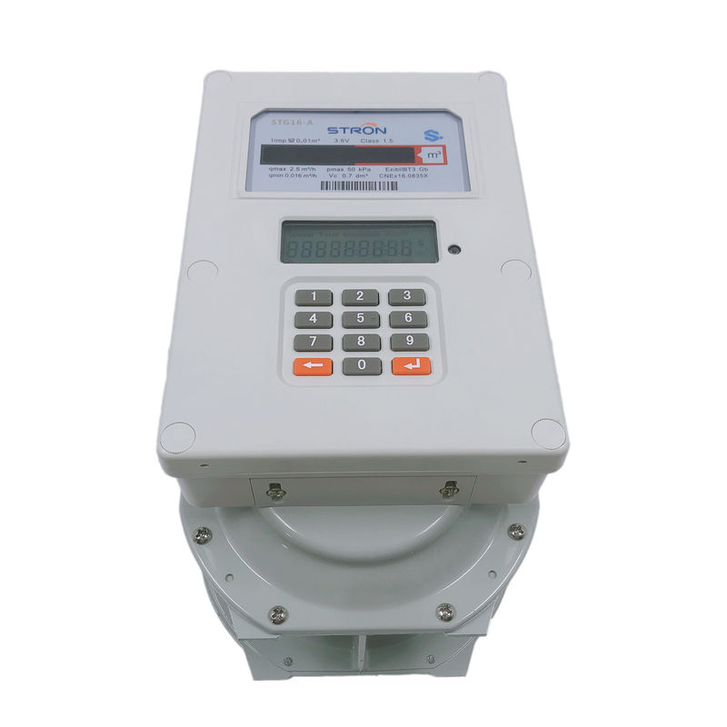 1.6m3/H ha letto il gas residenziale del contatore del gas, di pagamento in contanti ISO9001 e contatore elettrico
