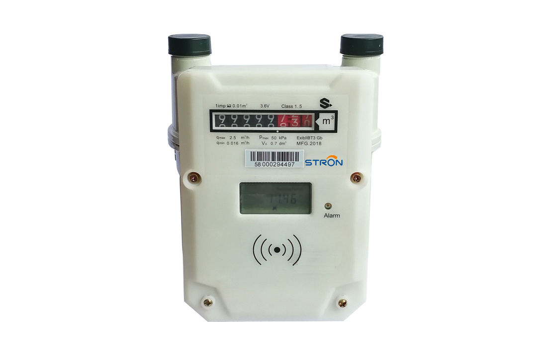IP65 Livello di protezione Contatore di gas intelligente con batteria al litio e gamma di misurazione 0-9999 M3