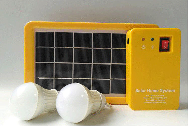 luce di campeggio all'aperto leggera a energia solare di viaggio della lampadina del piccolo sistema 2 del litio 3W