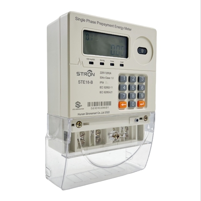 Tipo della tastiera del tester 230V di energia di fase di TOU Tariffs Prepaid Smart Single
