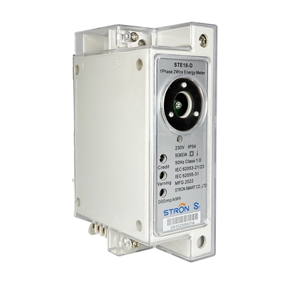 Prepagato Din-Rail Single Phase Electricity Meter+CIU RF/PLC Module di comunicazione