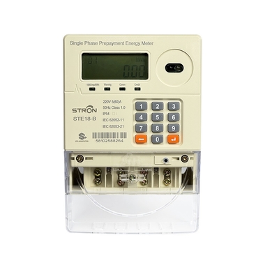 IP54 Intelligent Multi Tariff/Anti-tamper/Power-limit Prepaid Keypad Single Phase Electricity Meter con software di vendita