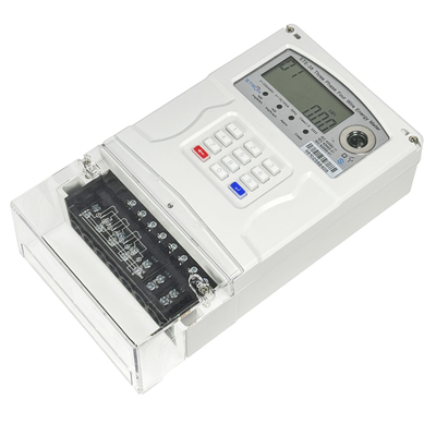 Classe di reattività 2.0 Contatore elettrico prepagato intelligente con corrente di base di 10 A e costante di energia attiva di 400 imp/kWh
