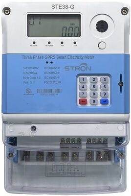STS Smart GPRS Three Phase Prepaid Electricity Meter CIU Safety Charge Tokens LCD Display Easy Installation 1 Accuracy Class