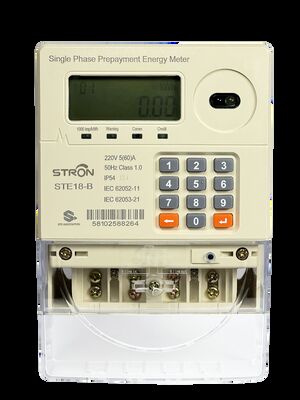 Contatore KWH prepagato STS 1 fase Contatore elettrico digitale per società di servizi pubblici Funziona normalmente a bassissima tensione di 50V