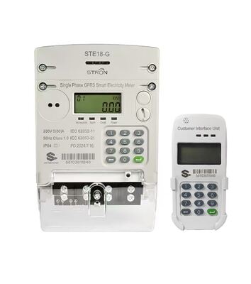 STS Prepaid Keypad Smart Electricity Meter con comunicazione GPRS/4G, precisione di classe 1.0 e rating impermeabile IP54