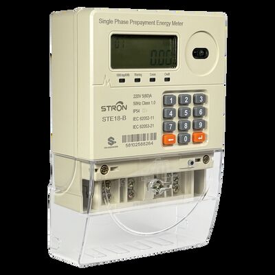 IP54 Intelligent Multi Tariff/Anti-tamper/Power-limit Prepaid Keypad Single Phase Electricity Meter con software di vendita
