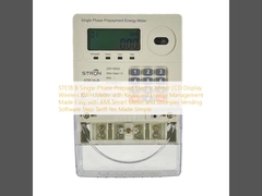 STE18 B Misuratore elettrico monofase prepagato Display LCD Misuratore KWH wireless con tastiera Gestione dell'energia semplificata con AMI Smart Meter e Stronpay Vending Software Tariffa passo Sì semplificata
